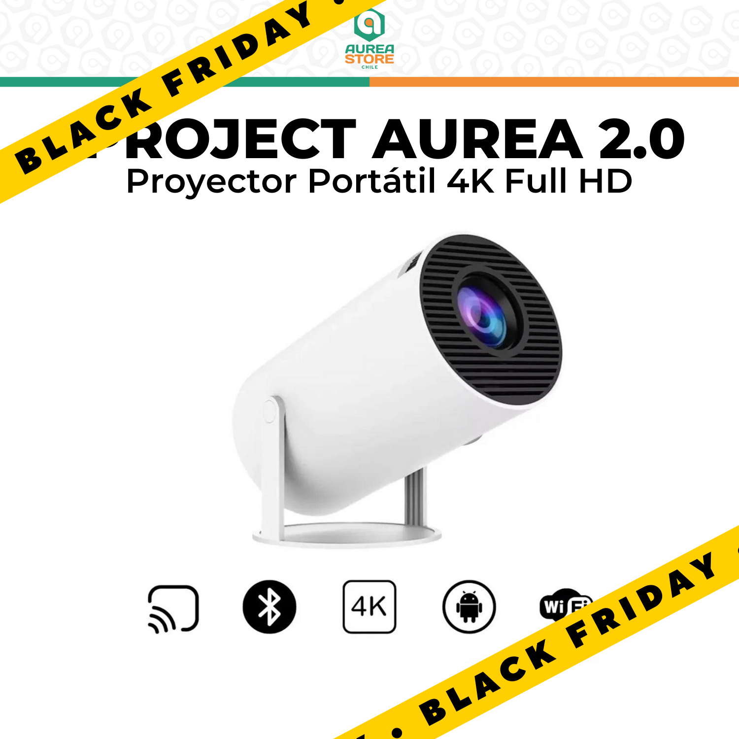 Proyector Portátil 4K Full HD | ProyectAurea2.0 (🔥PRE - BLACK FRIDAY 🔥)