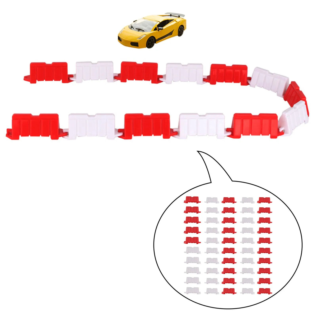 50x Barreras de Carretera para Auto RC
