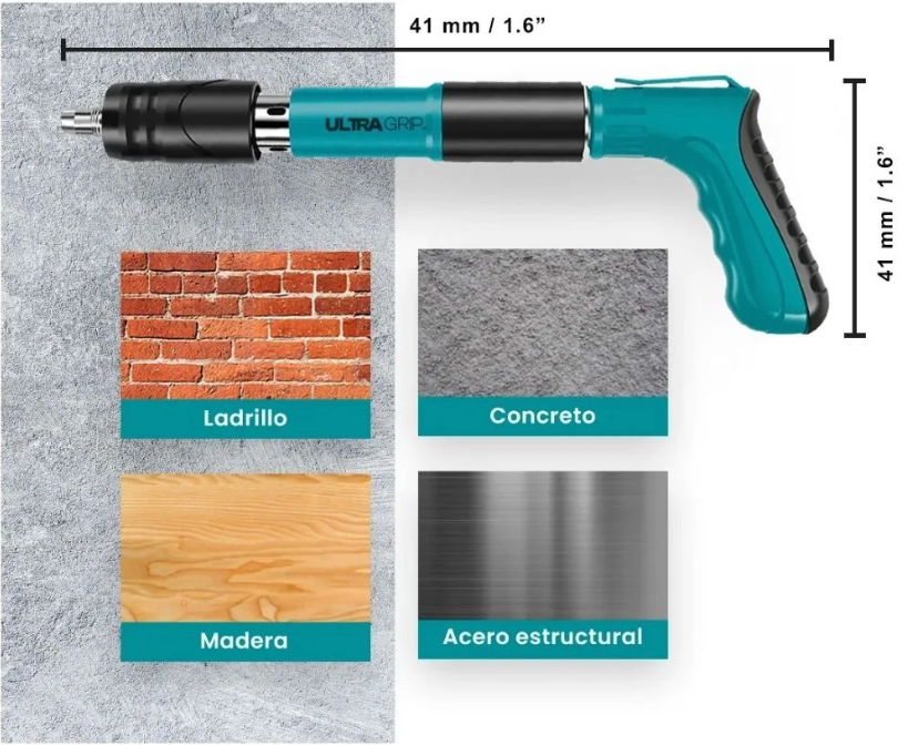 PISTOLA COMPRESORA DE CLAVOS FULMINANTE | MASTERCLAV