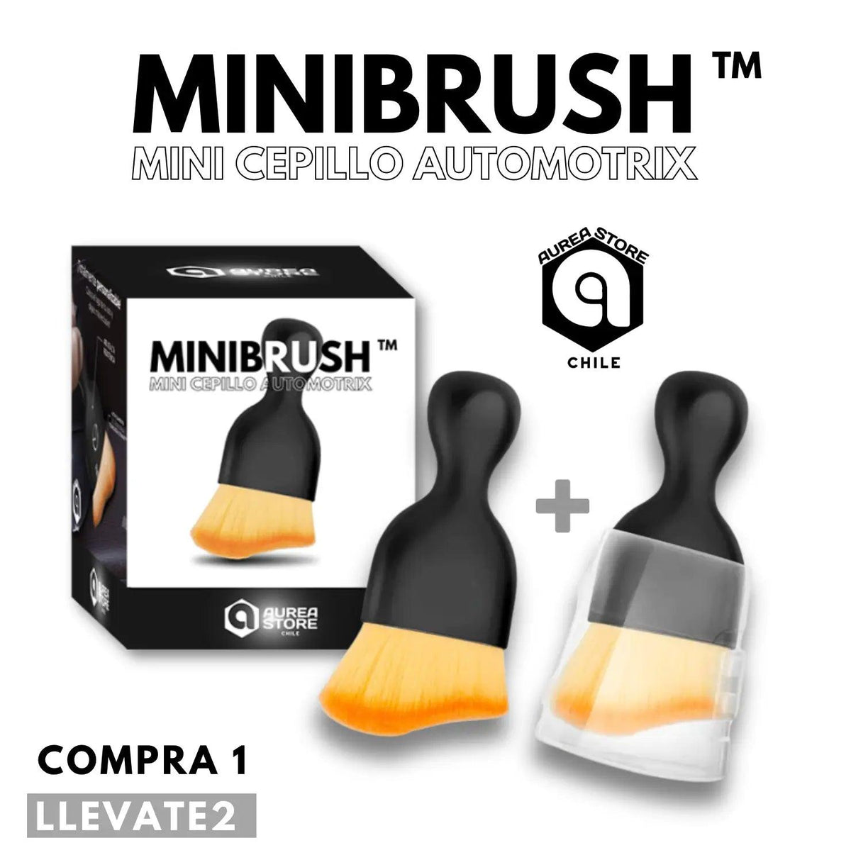 [PAGA 1 LLEVATE 2] Mini Cepillo de Limpeza para el Interior - Automotriz - Aurea MiniBrush™