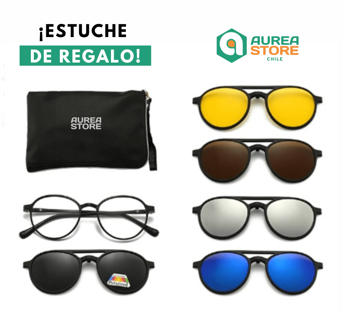 Lentes de Sol Polarizados 6 en 1 | AUREALENS + ESTUCHE DE REGALO!