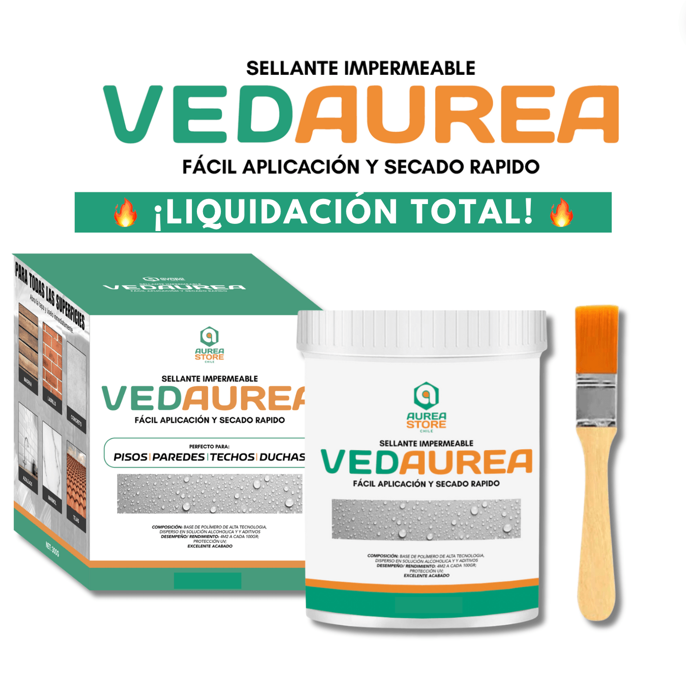 SELLANTE PARA FILTRACIONES Y FUGAS | VEDAUREA™️  - 500G/1KG [LIQUIDACION TOTAL]