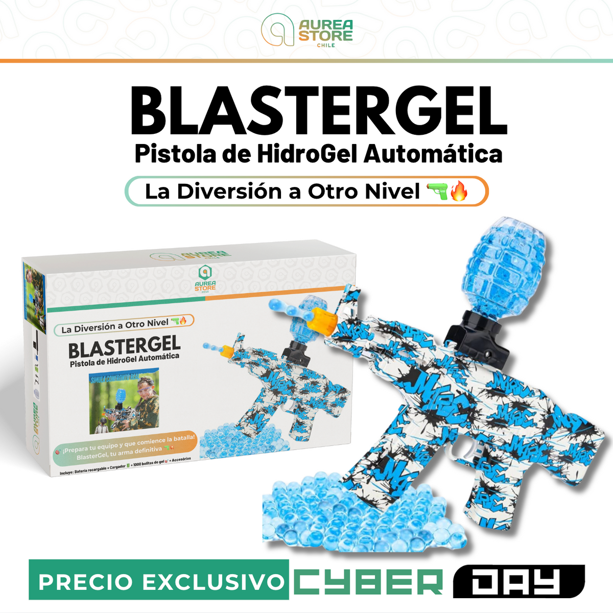 Pistola de HidroGel Automática | BlasterGel [🔥 CYBER DAY 🔥]