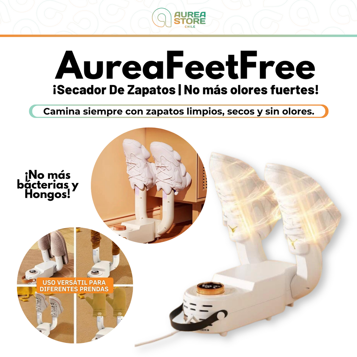 Secador De Zapatos | No más Olores Molestos | AureaFeetFree [🔥 CYBER DAY 🔥]