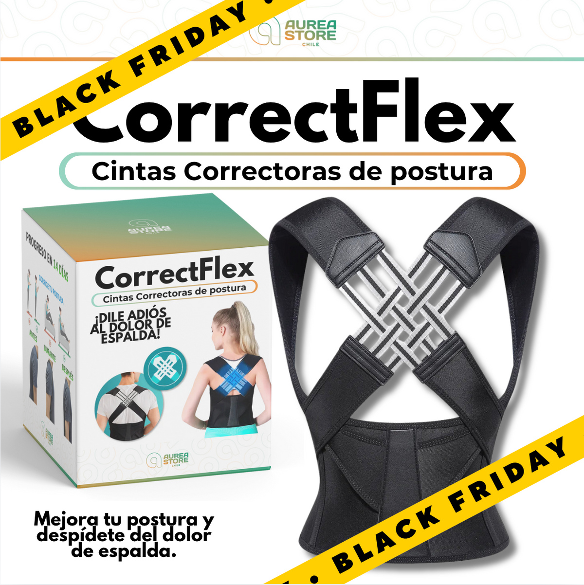 Cintas Correctorres de postura | CorrectFlex™