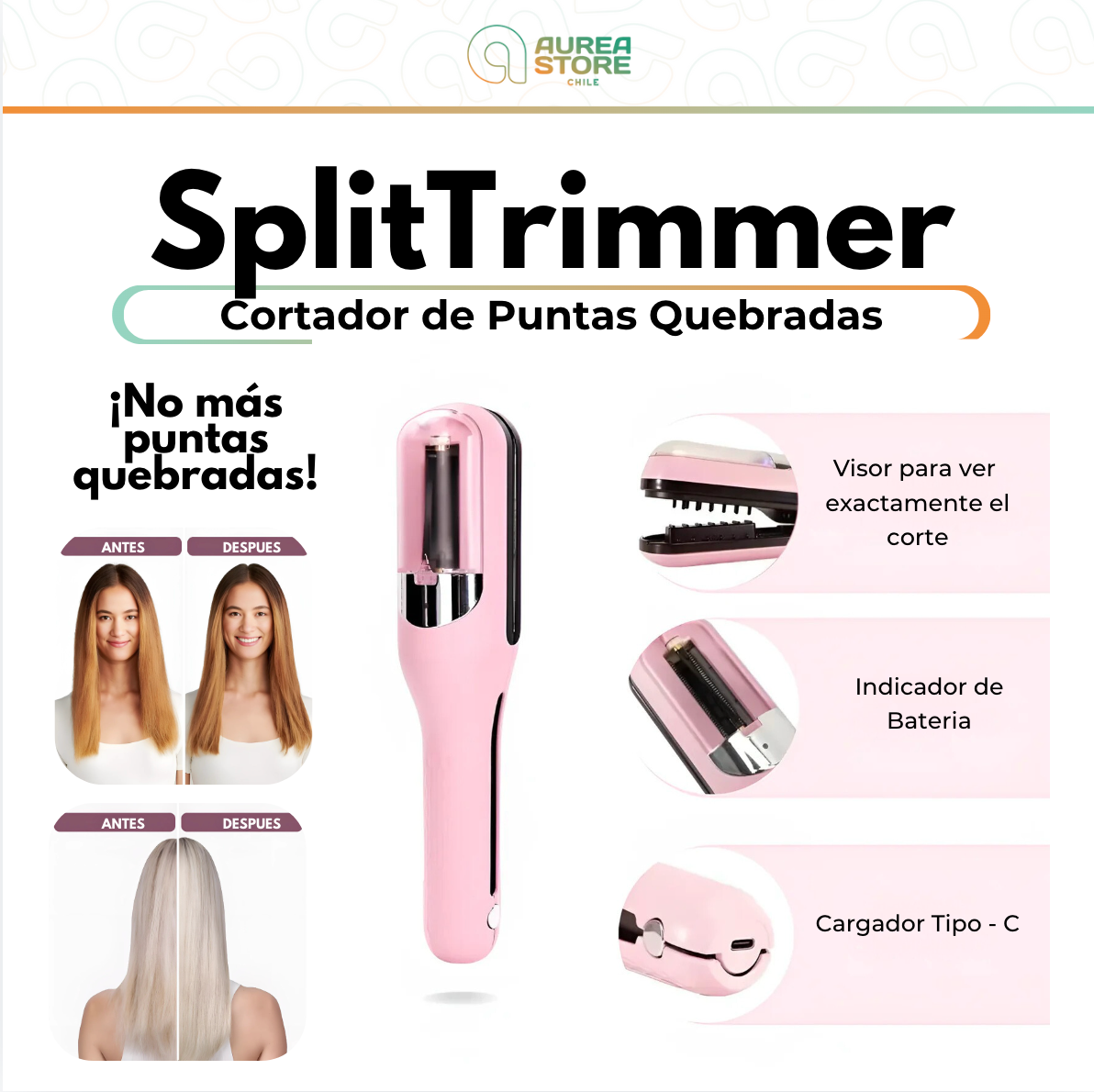 Cortador Profesional de Puntas Abiertas | HairTrimmer -  La Solución para Puntas Abiertas y Cabello Suave